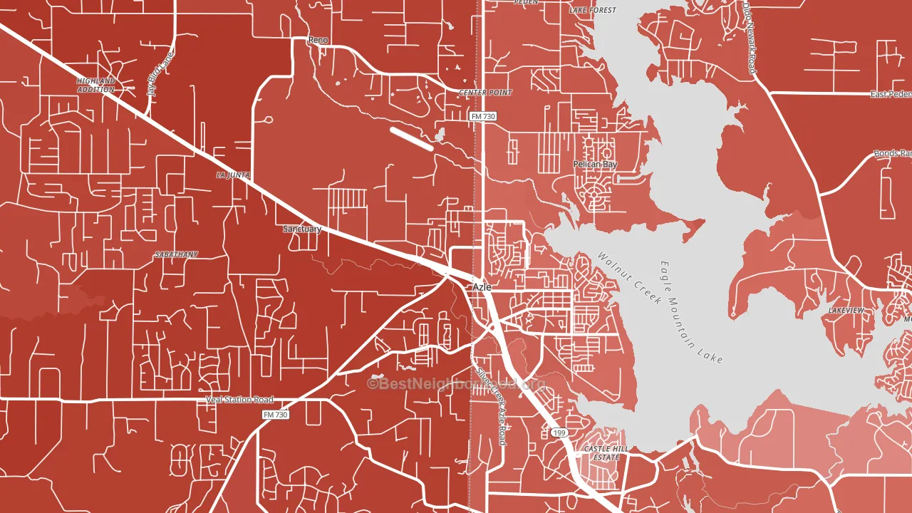 76020, TX block-group political-lean map