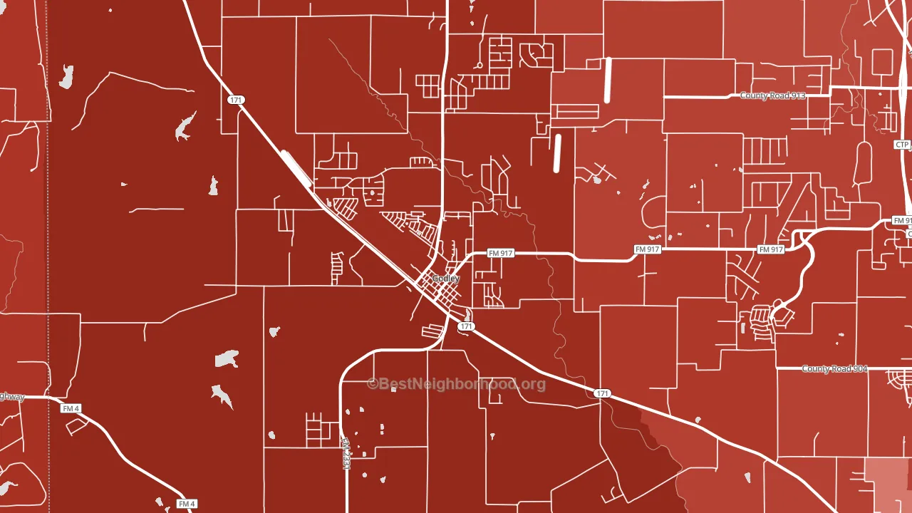 76044, TX block-group political-lean map