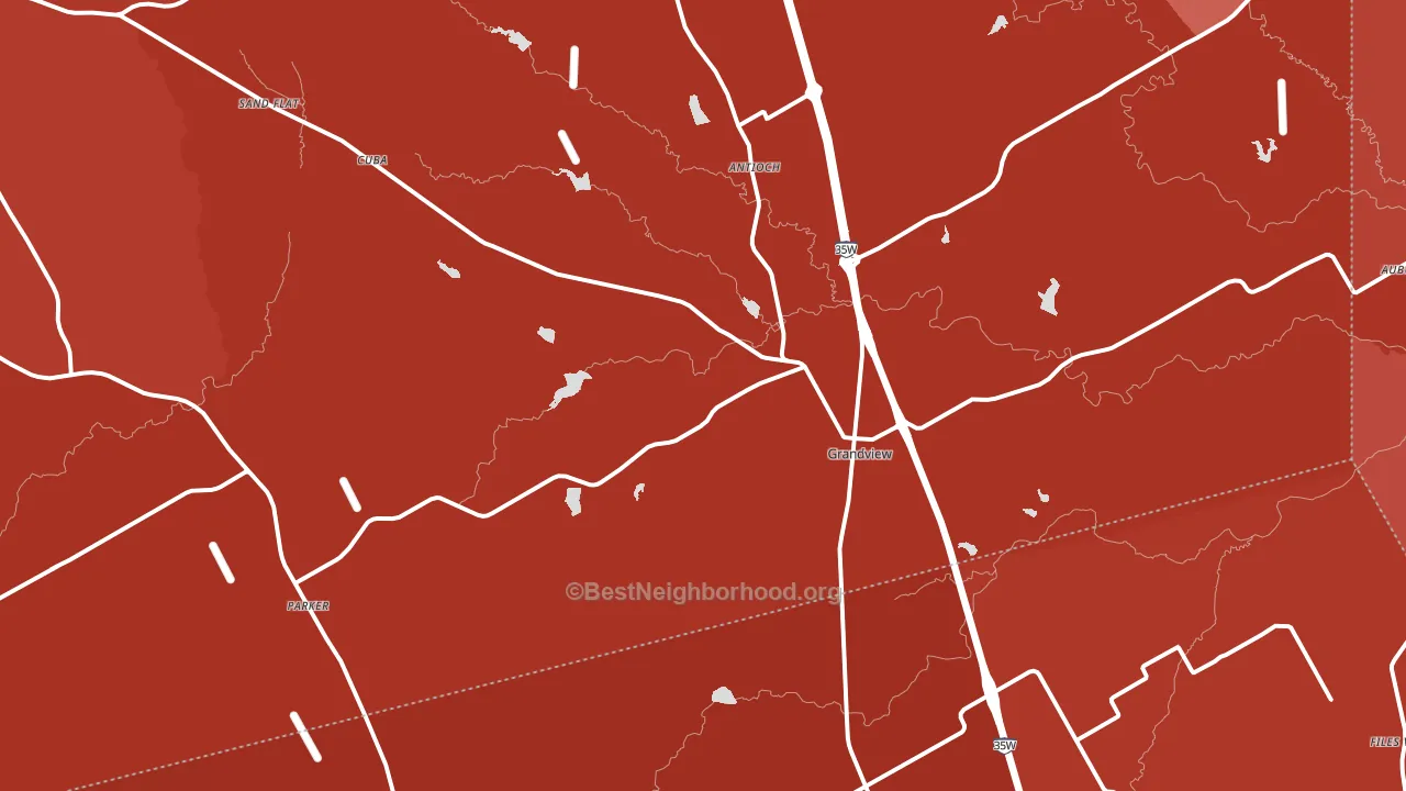 76050, TX block-group political-lean map