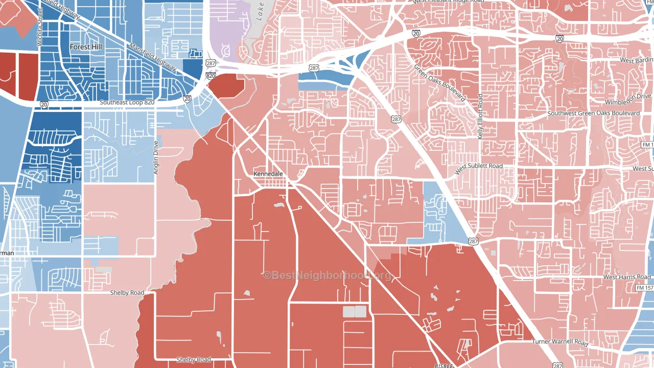 76060, TX block-group political-lean map