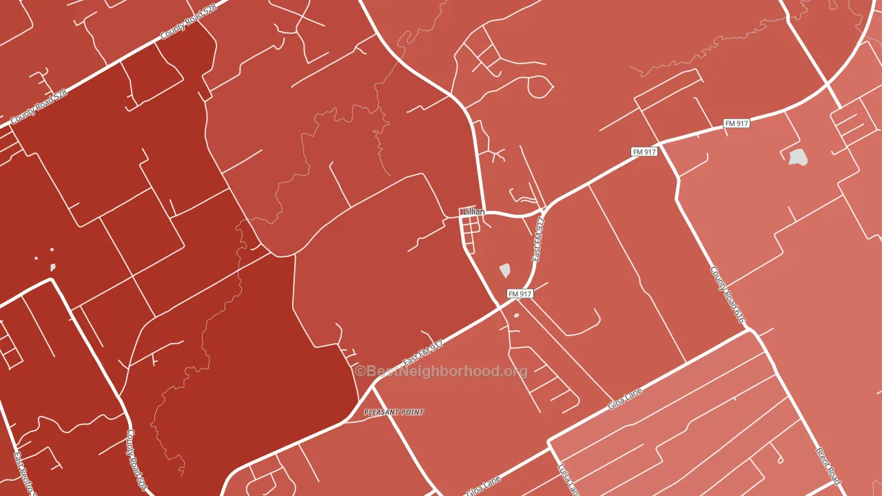 76061, TX block-group political-lean map