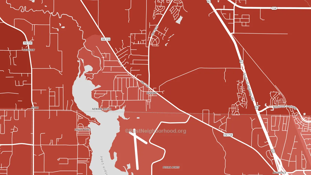 76071, TX block-group political-lean map