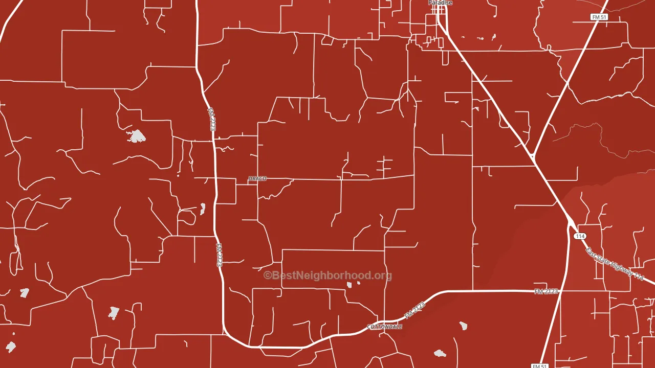 76073, TX block-group political-lean map