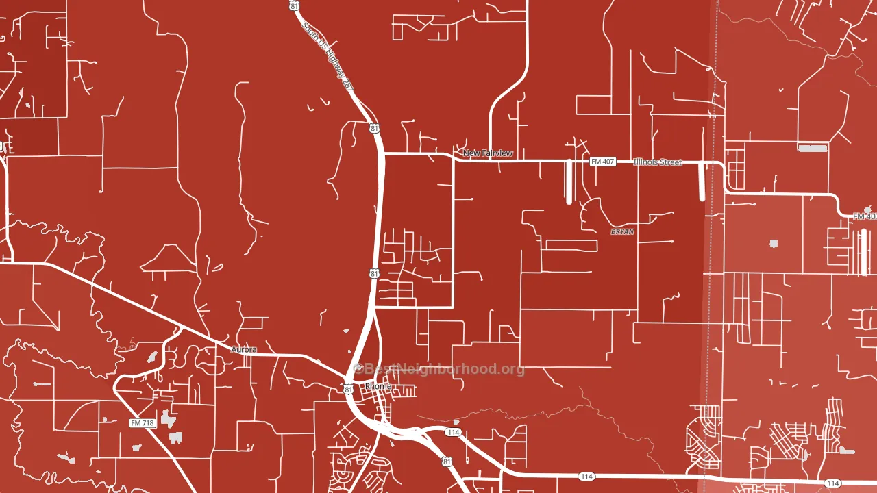 76078, TX block-group political-lean map
