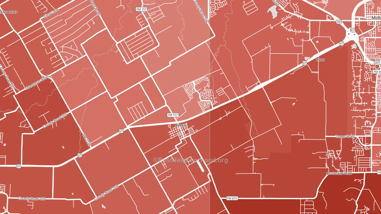 76084, TX block-group political-lean map