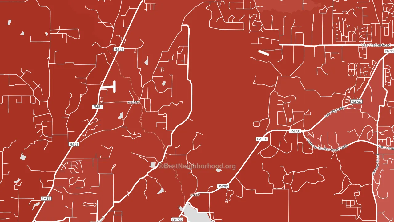 76085, TX block-group political-lean map