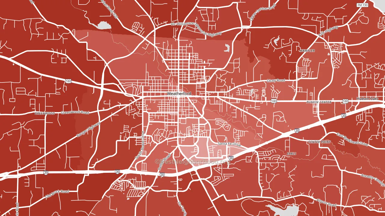 76086, TX block-group political-lean map