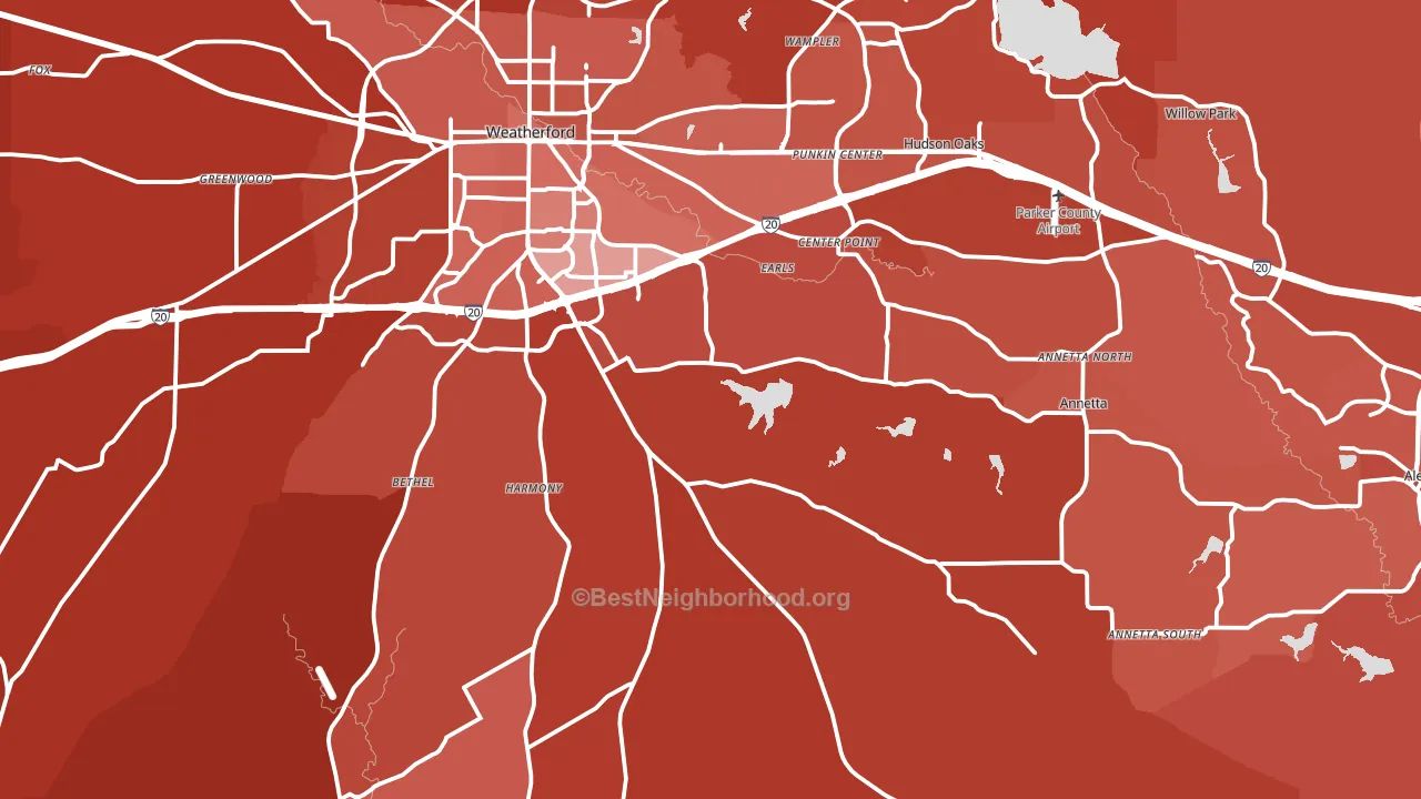 76087, TX block-group political-lean map