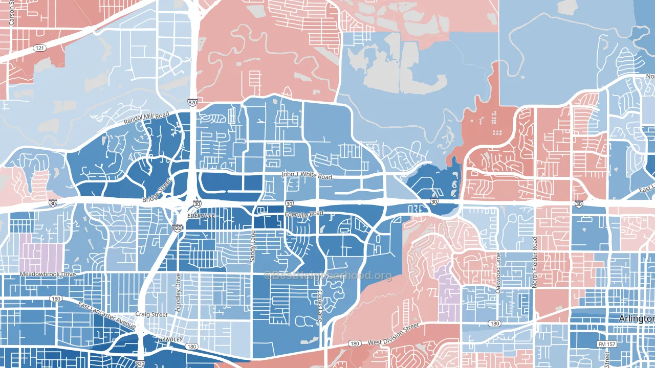 76120, TX block-group political-lean map
