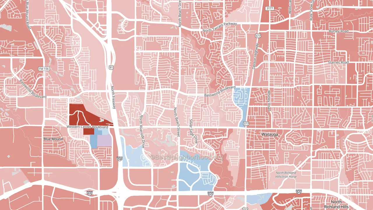76137, TX block-group political-lean map