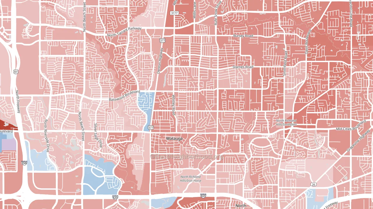 76148, TX block-group political-lean map