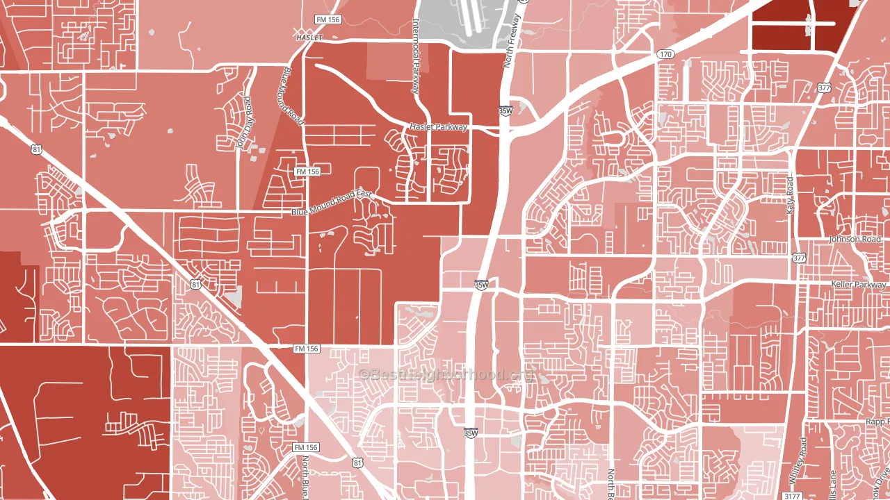 76177, TX block-group political-lean map