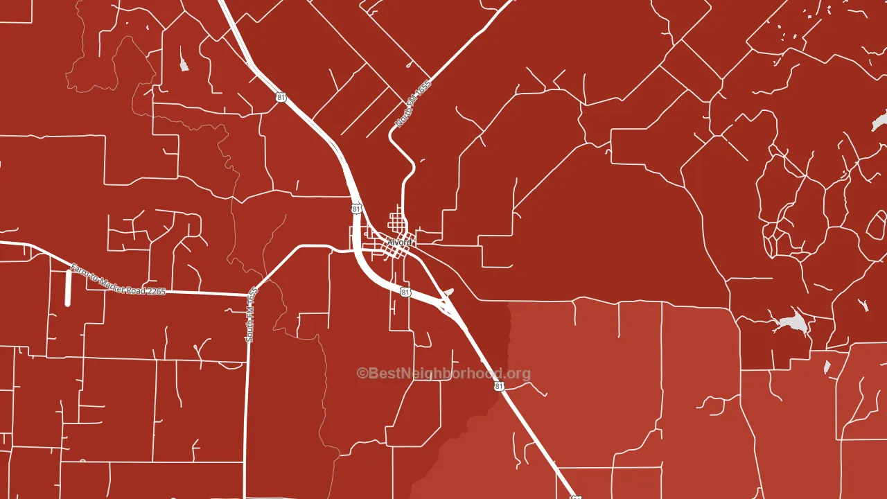 76225, TX block-group political-lean map