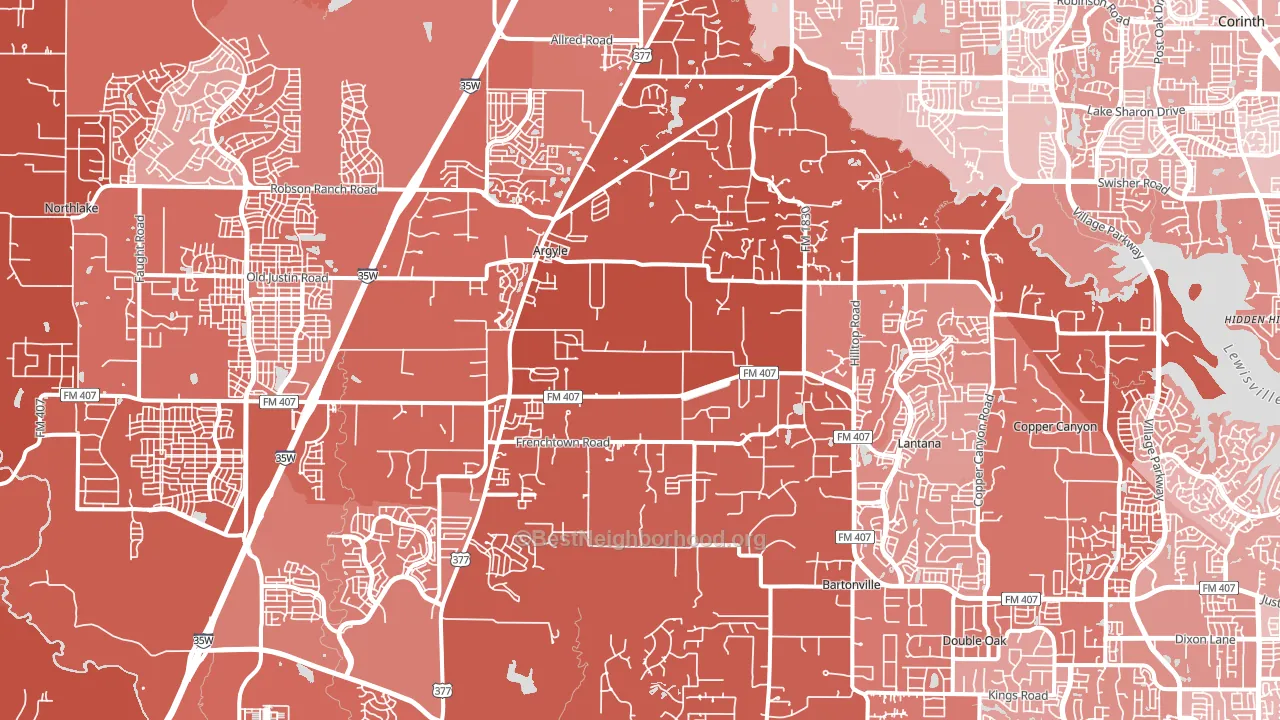 76226, TX block-group political-lean map