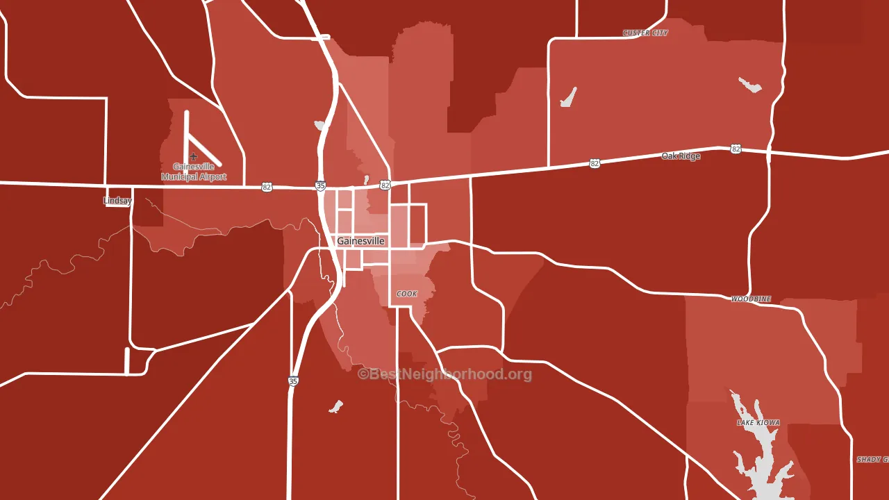 76240, TX block-group political-lean map