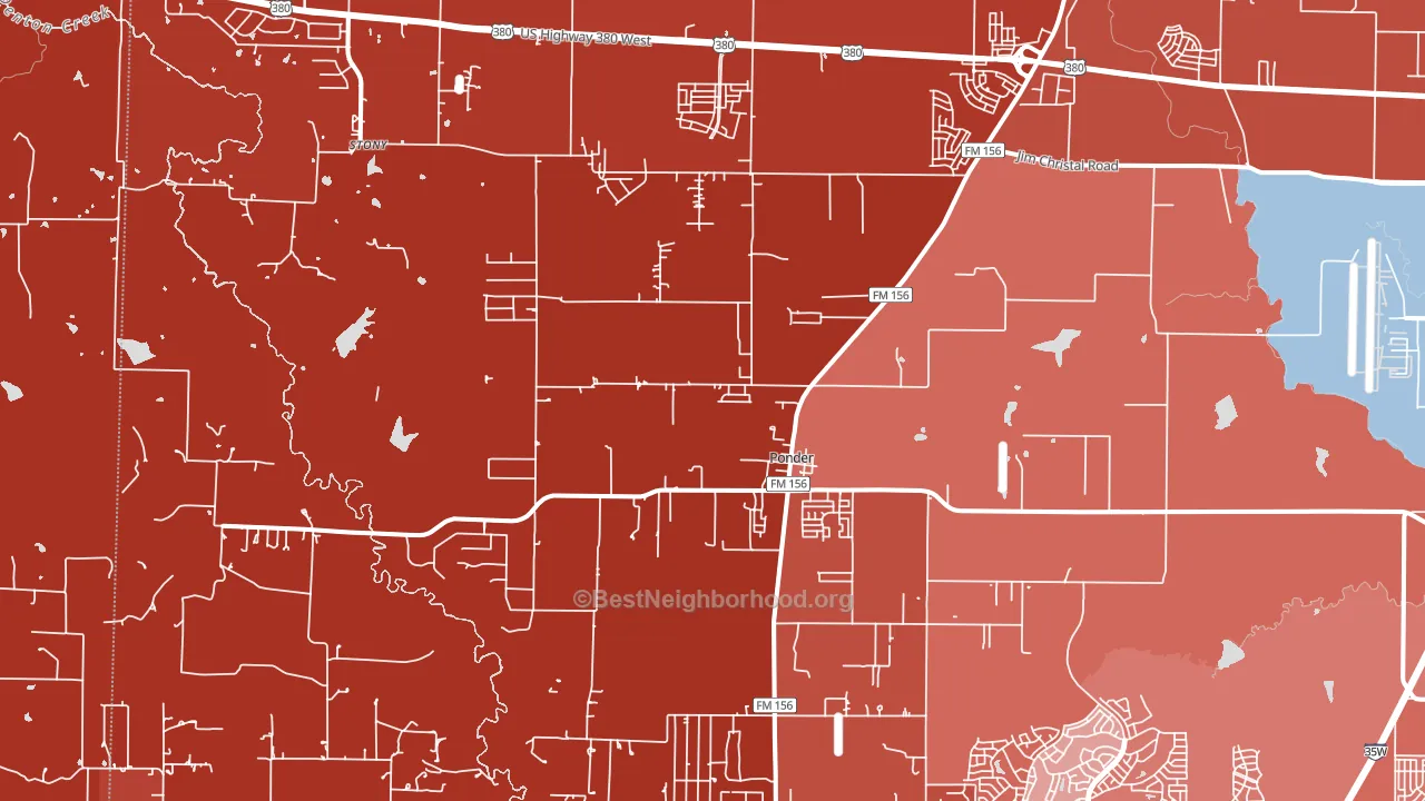 76259, TX block-group political-lean map