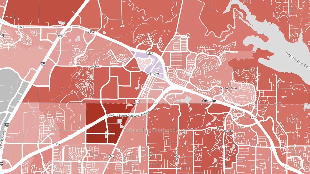 76262, TX block-group political-lean map