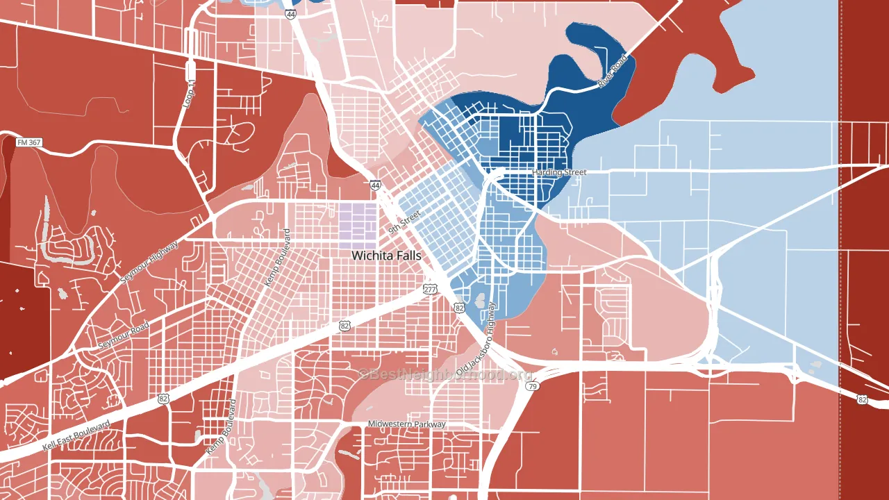 76301, TX block-group political-lean map