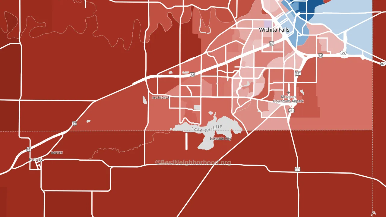 76310, TX block-group political-lean map