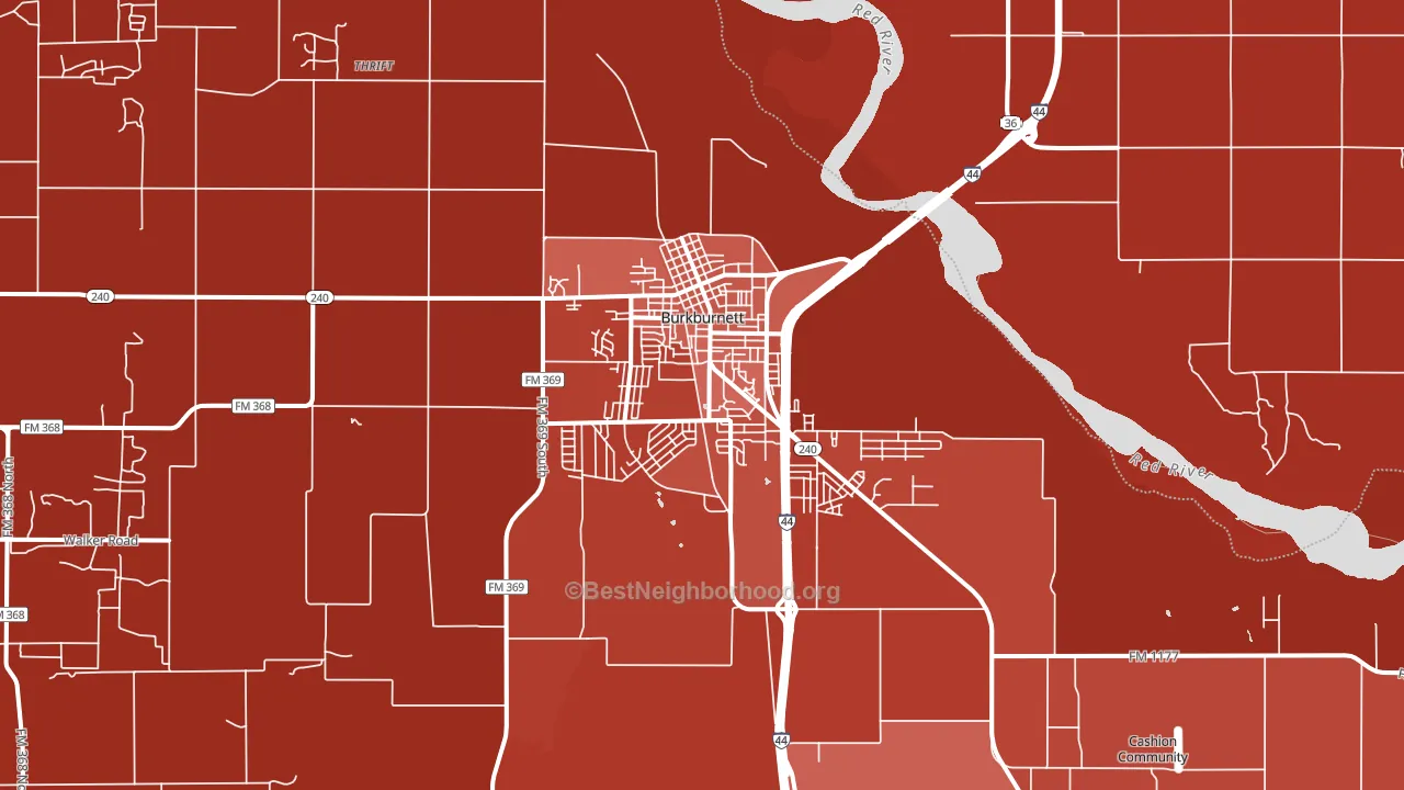 76354, TX block-group political-lean map