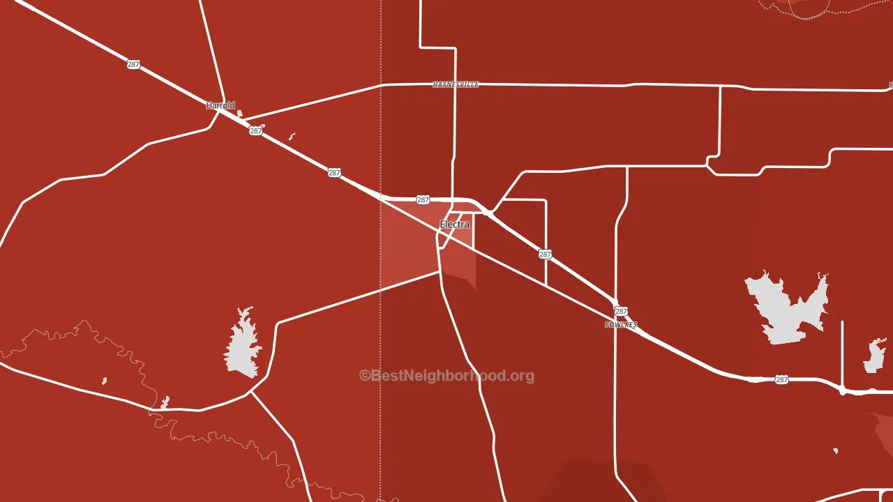 76360, TX block-group political-lean map