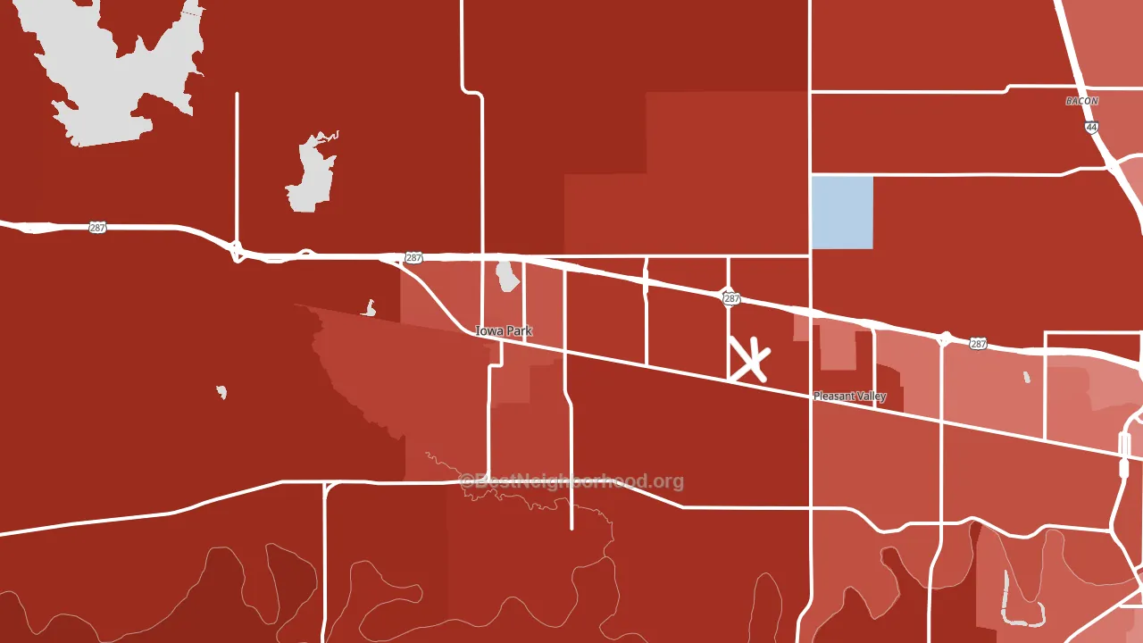 76367, TX block-group political-lean map