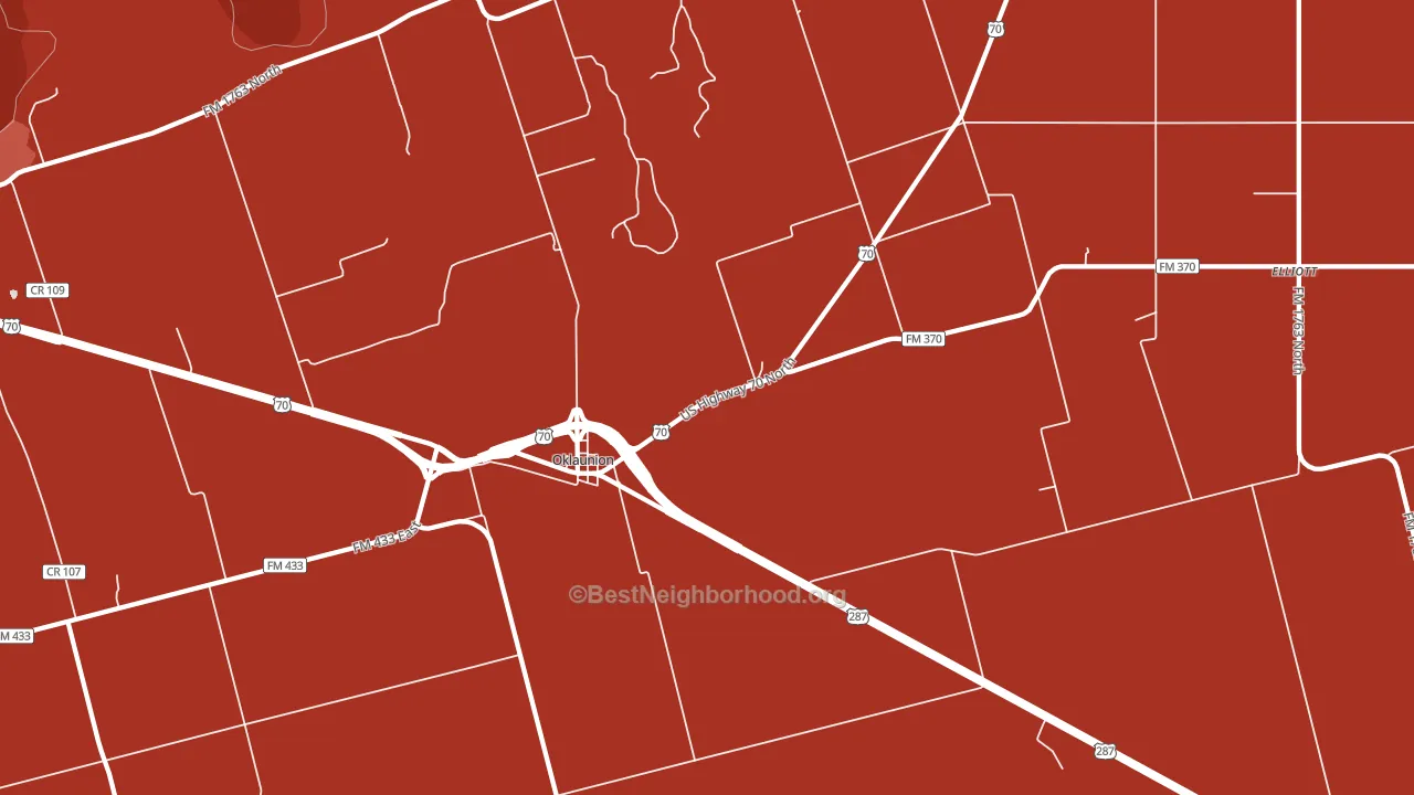 76373, TX block-group political-lean map