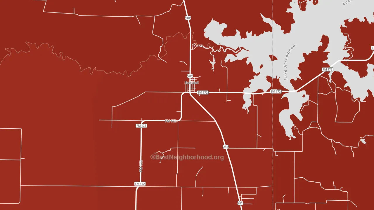 76379, TX block-group political-lean map