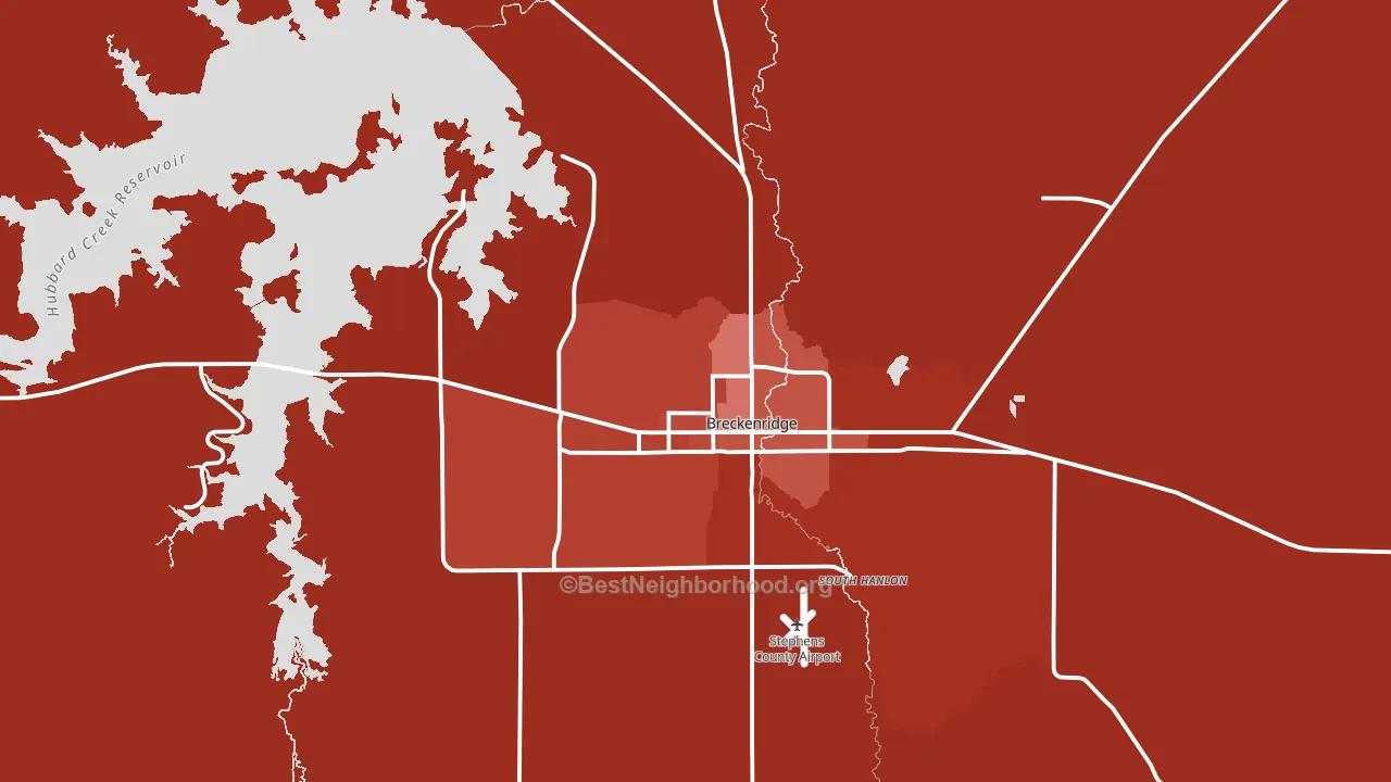 76424, TX block-group political-lean map