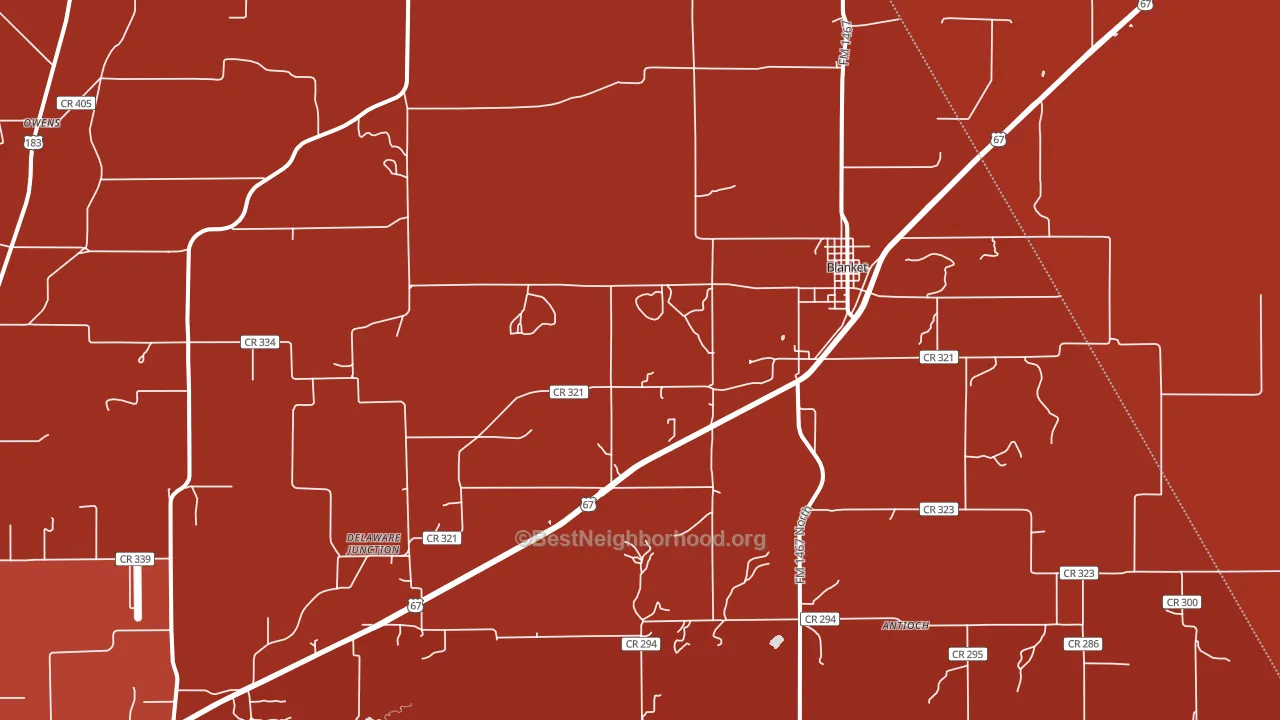 76432, TX block-group political-lean map