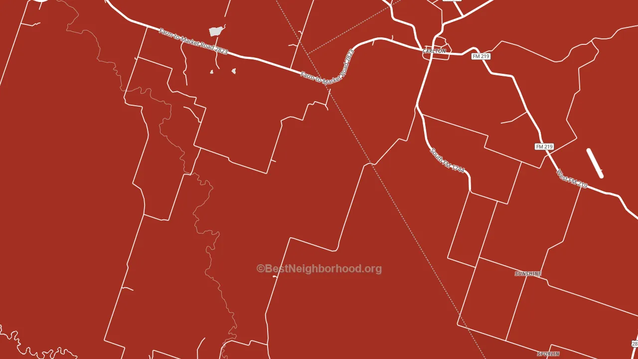 76436, TX block-group political-lean map