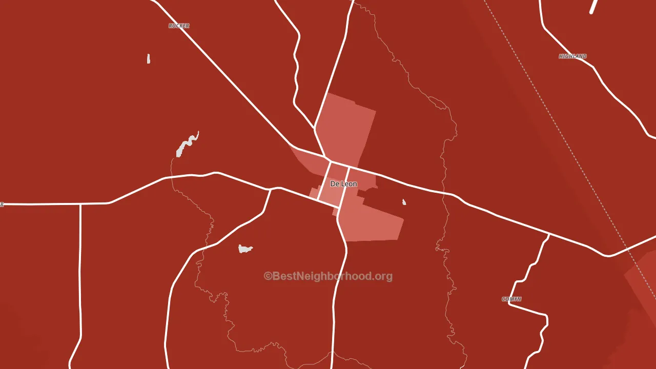 76444, TX block-group political-lean map