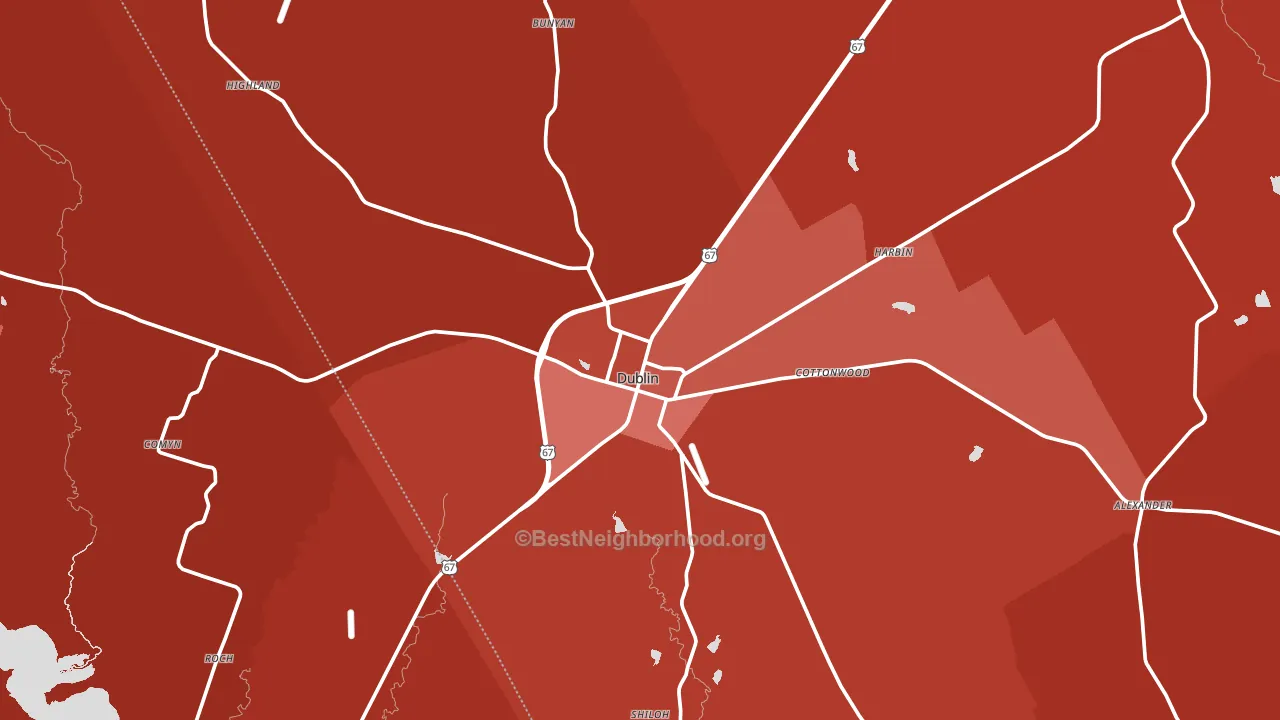 76446, TX block-group political-lean map
