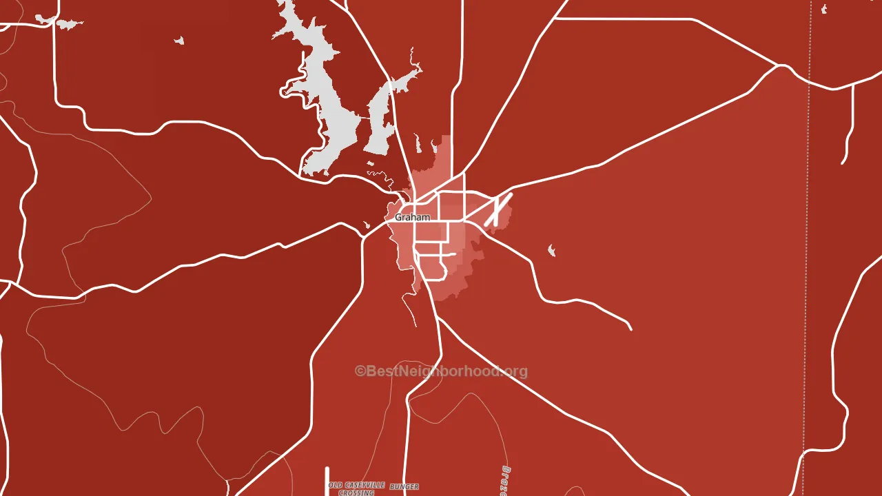 76450, TX block-group political-lean map