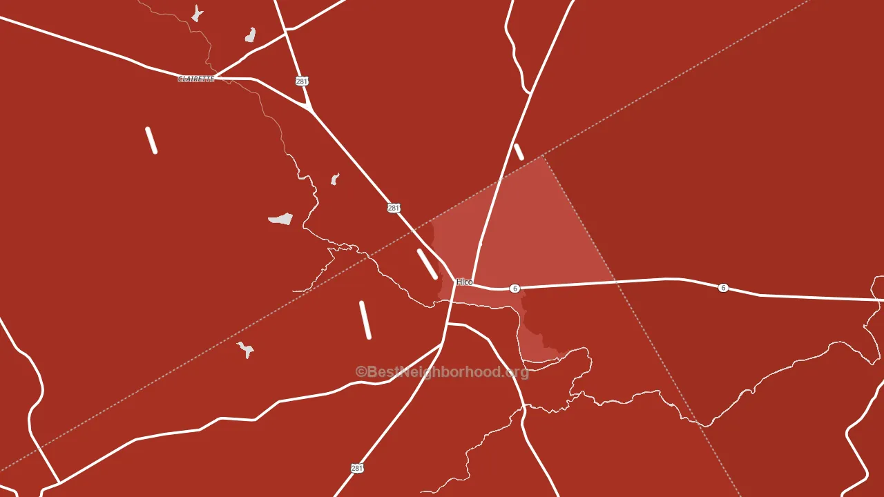 76457, TX block-group political-lean map