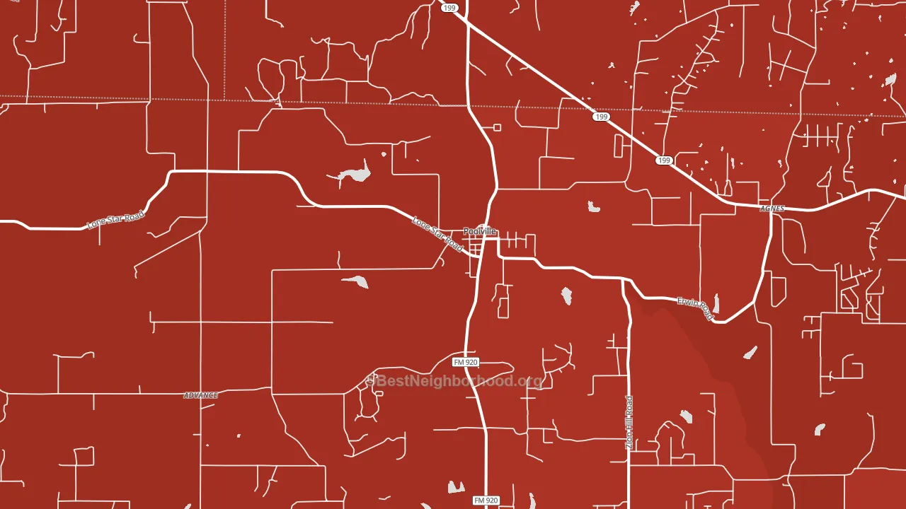76487, TX block-group political-lean map