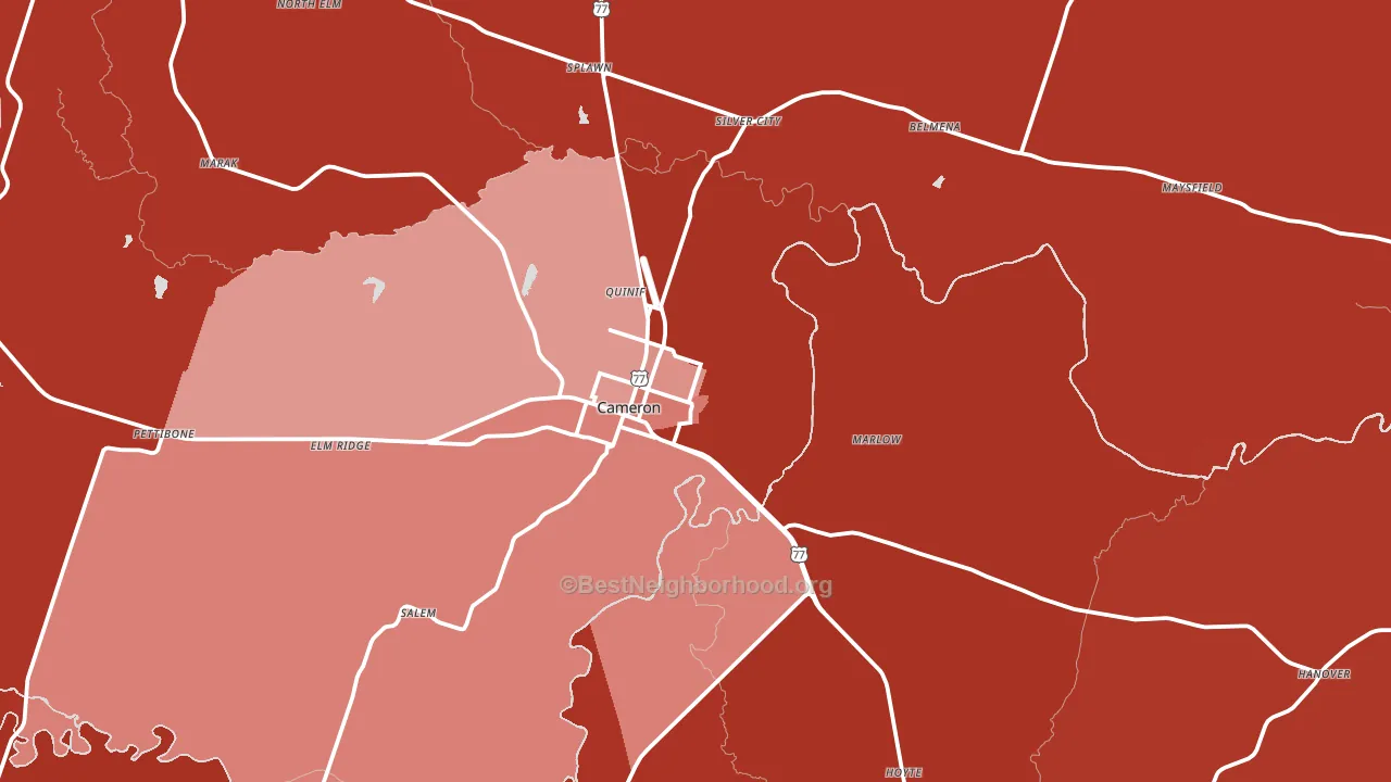 76520, TX block-group political-lean map