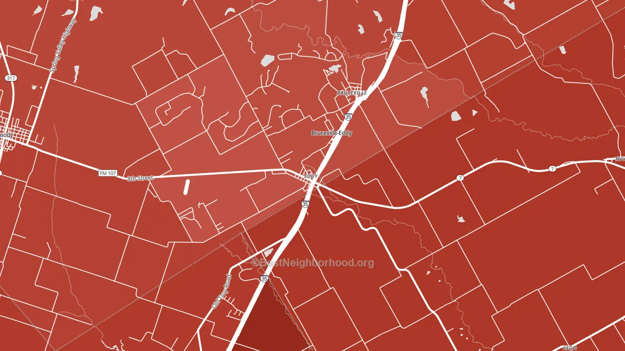 76524, TX block-group political-lean map