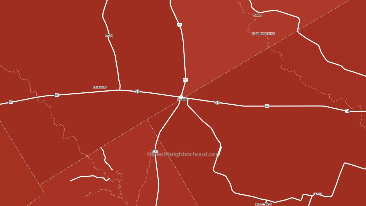 76525, TX block-group political-lean map