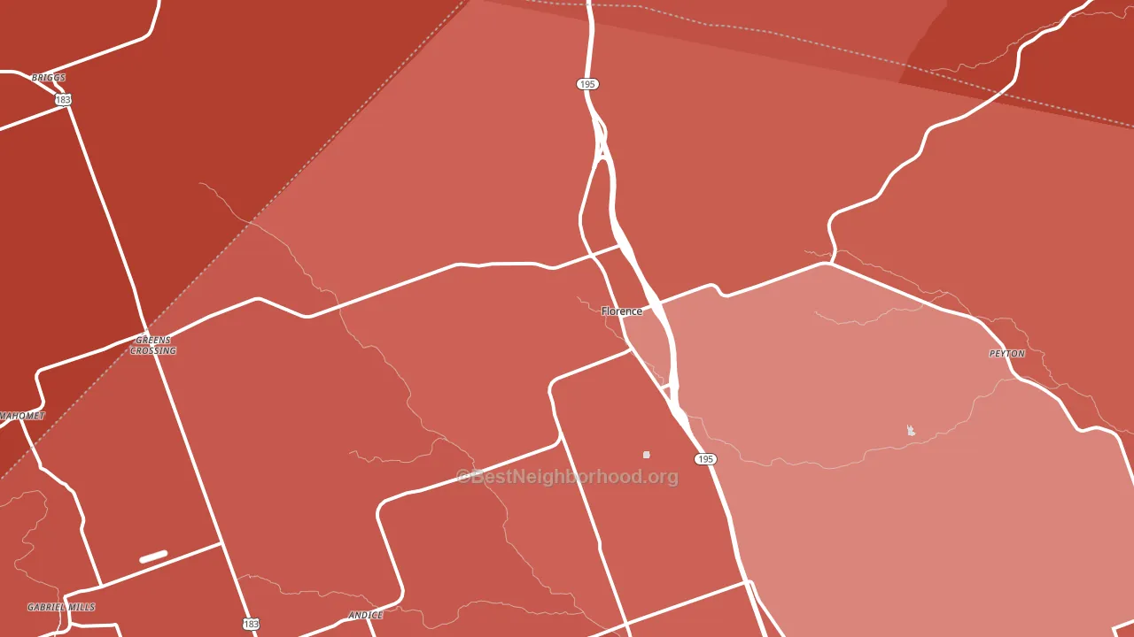 76527, TX block-group political-lean map