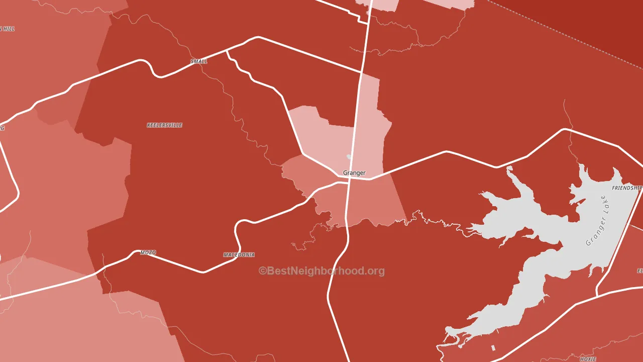 76530, TX block-group political-lean map