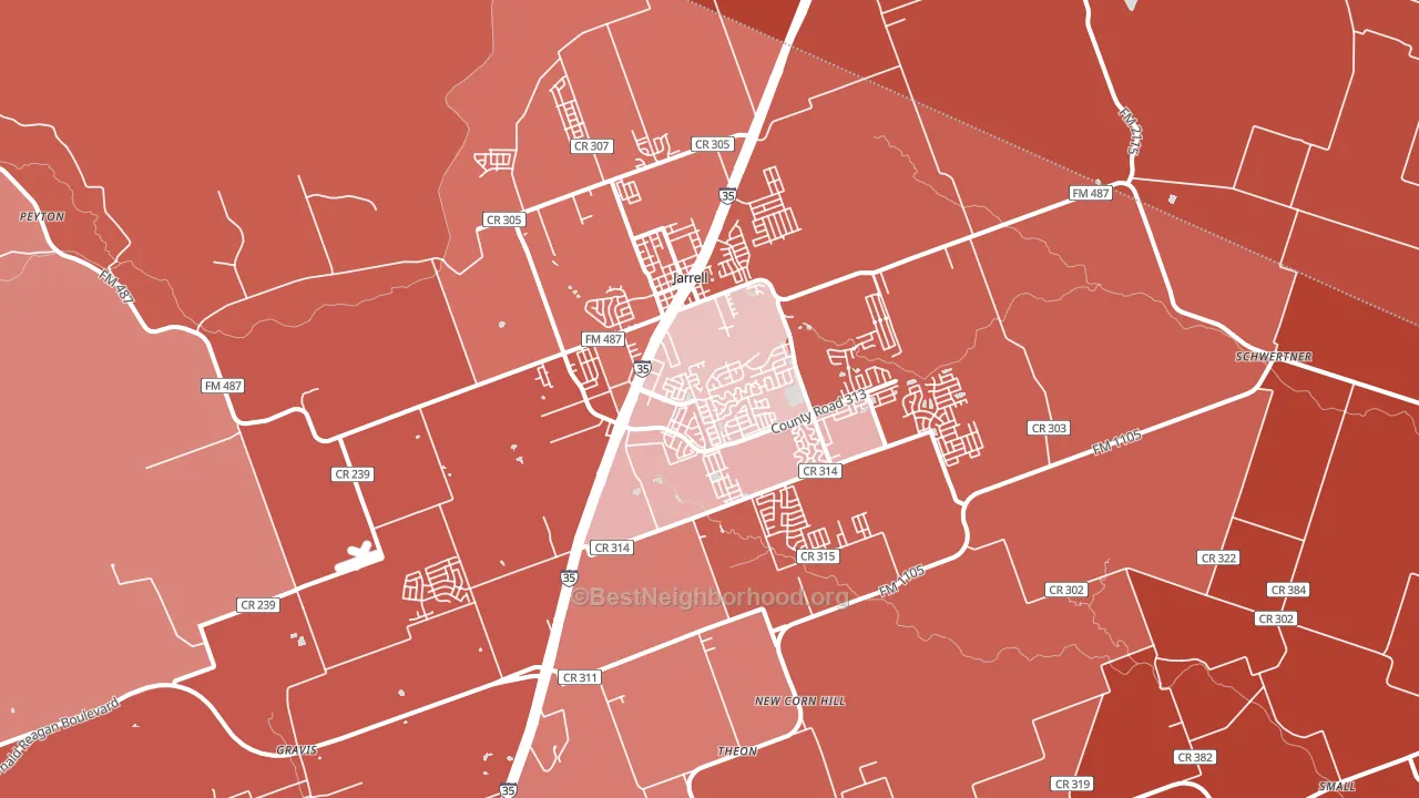 76537, TX block-group political-lean map