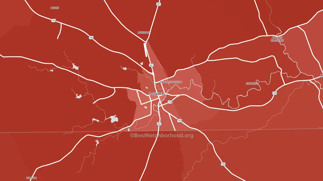 76550, TX block-group political-lean map