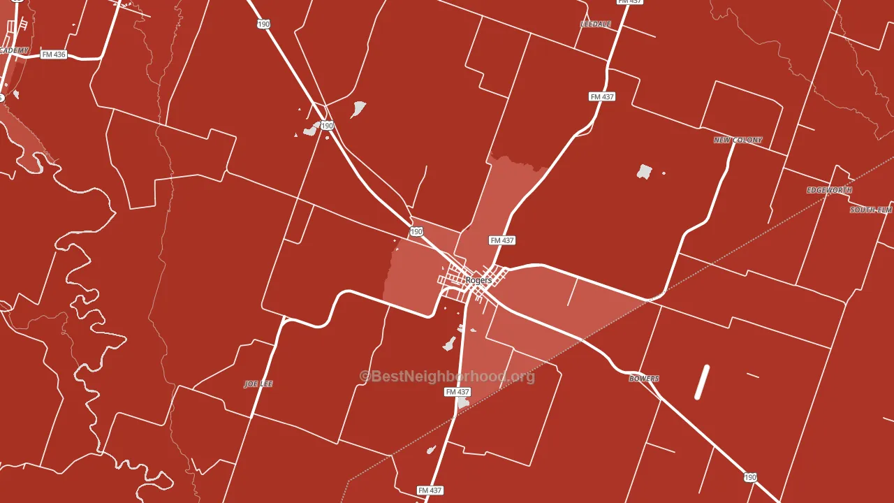 76569, TX block-group political-lean map