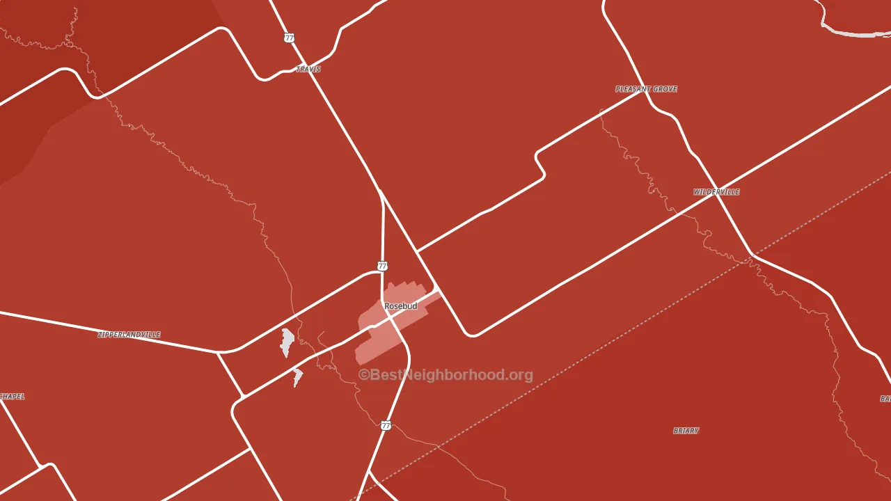 76570, TX block-group political-lean map