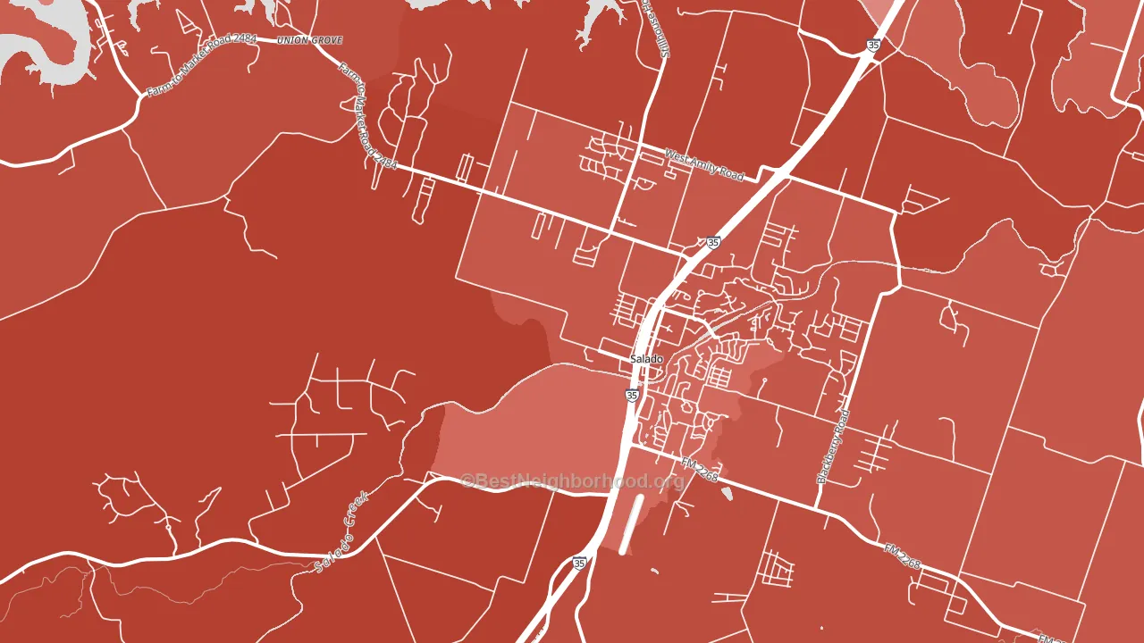 76571, TX block-group political-lean map