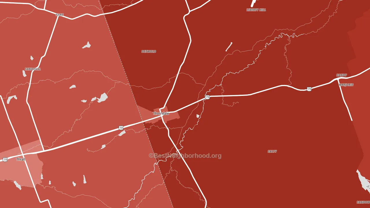 76577, TX block-group political-lean map