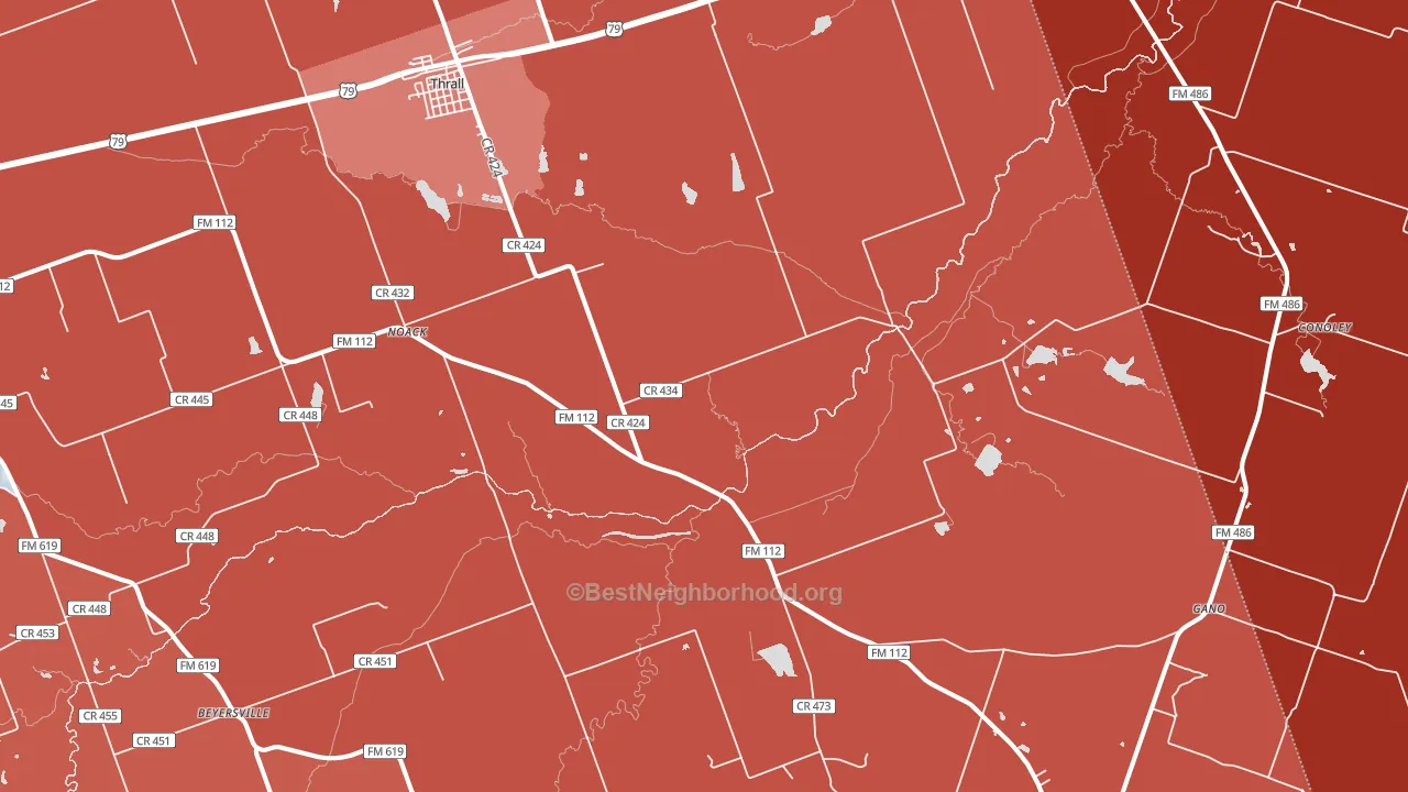 76578, TX block-group political-lean map