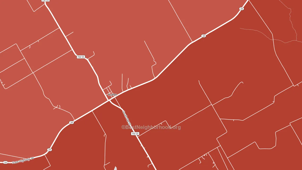 76623, TX block-group political-lean map