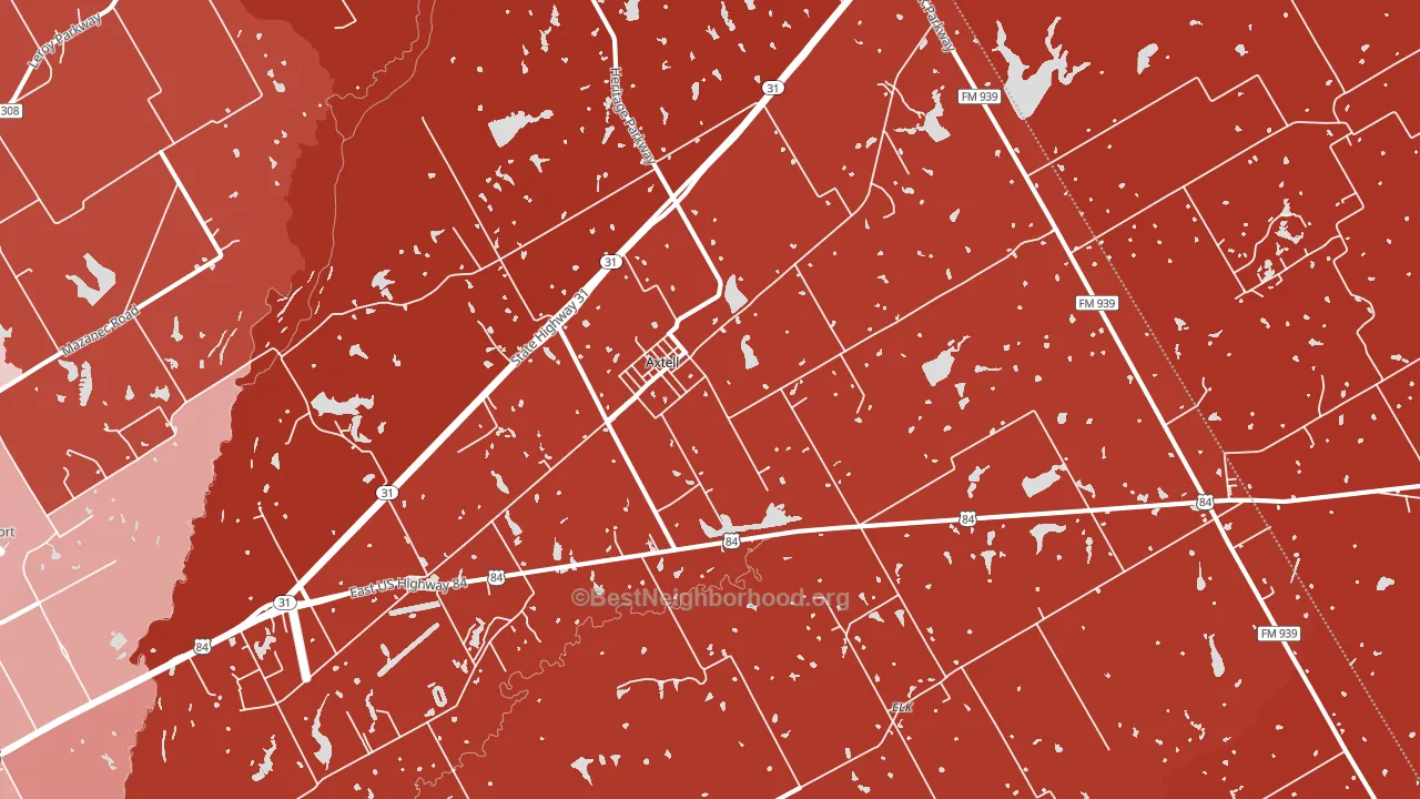 76624, TX block-group political-lean map